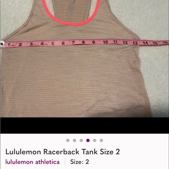 Lululemon Racerback Tank Size 2 - Picture 3 of 3